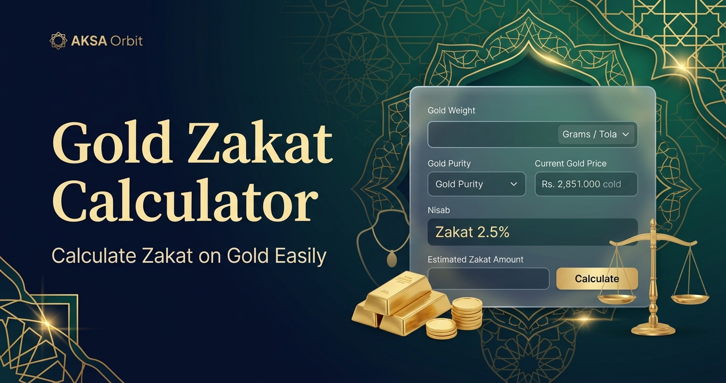 Gold Zakat Calculator for calculating Zakat on gold